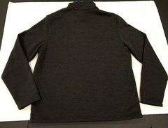 New Izod Men’s Pullover Sweatshirt Medium Black Soft Material Snap