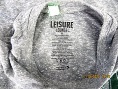 LEISURE SZ M Poly/Cotton/Rayo NWT Gray Green Irish FEELIN’ LUCKY T- Shirt Blouse