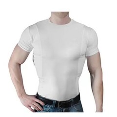 Men Tactical Concealed Carry Shirt Short Sleeve Hidden Holster Pockets