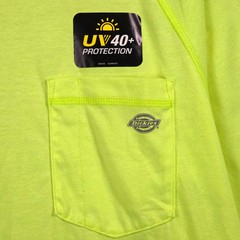 Dickies Fast Dry Hooded Shirt Mens Medium Yellow Hi Viz Long Sleeve UV40 NWT