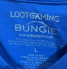 Lootgaming Tshirt Destiny 2 Large Blue Bungie EUC Ghost D2