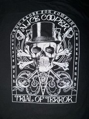 Alice Cooper Men’s Black Graphic Logo Crew Neck Short Sleeve Tee Trial XXL