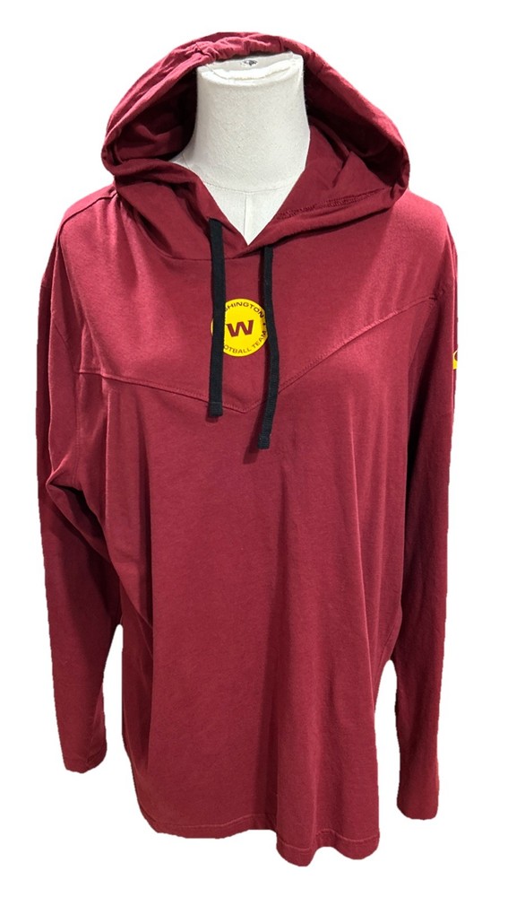 nike hooded long sleeve Shirt Mens Large Washington Football Red NFL On Field