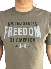 Under Armour Mens UA Freedom Flag USA T-Shirt, Marine Green, Medium
