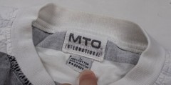 Vintage 1980s MTO International Faded Striped Button Pocket T-Shirt Size L/XL