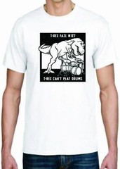 Adult DryBlend® T-Shirt – ( T-REX FAIL , CAN’T DRUM – HUMOR / NOVELTY)
