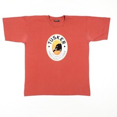 Tusker Lager Beer Kenya Breweries T-Shirt Adult XL Red Graphic Logo vintage