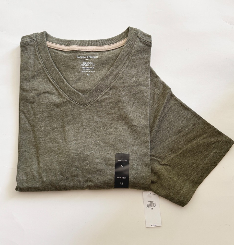 NWT BANANA REPUBLIC MEN’S MIDWEIGHT COTTON T-SHIRT | Sizes: M / L / XL