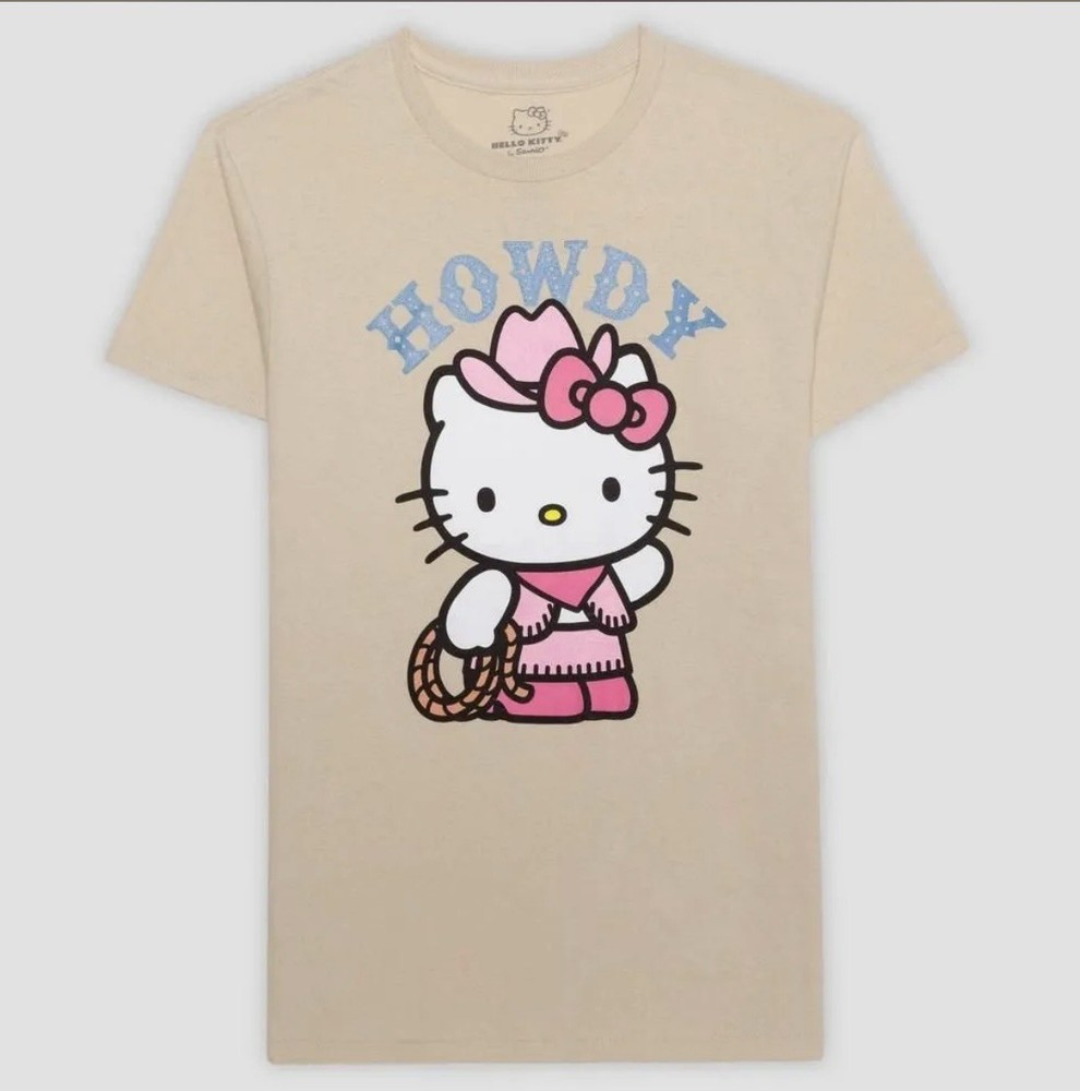 Hello Kitty Sandstone “Howdy” T-shirt adult size Large