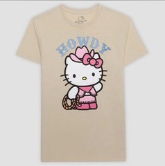 Hello Kitty Sandstone “Howdy” T-shirt adult size Large