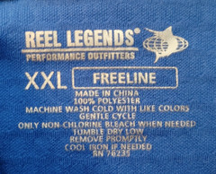 Reel Legends Hoodie Shirt XXL Blue Long Sleeve Hooded Freeline Outdoors Mens