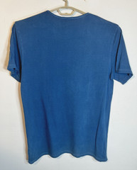 Industry of all Nations Size XL Blue Cotton Natural Indigo 6 Dips SS Crew Neck T