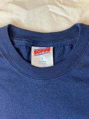 Soffe Navy Blue Short Sleeve BLANK T-Shirt – Cotton – Large – Made in USA