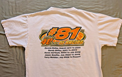 Y2K Dirt Track Racing Graphic T-Shirt Mens L Dennis Bailey 81 Terry Meitzler