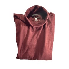 Architect Men’s Long Sleeve Burgundy Turtleneck Shirt Size Large