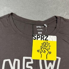 Uniqlo SPRZ NY Keith Haring T-Shirt Men M Brown New York Graphic Cotton Modal