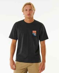 New Rip Curl Men’s Saltwater Culture Blazing Tube T-Shirt Washed Black Size M
