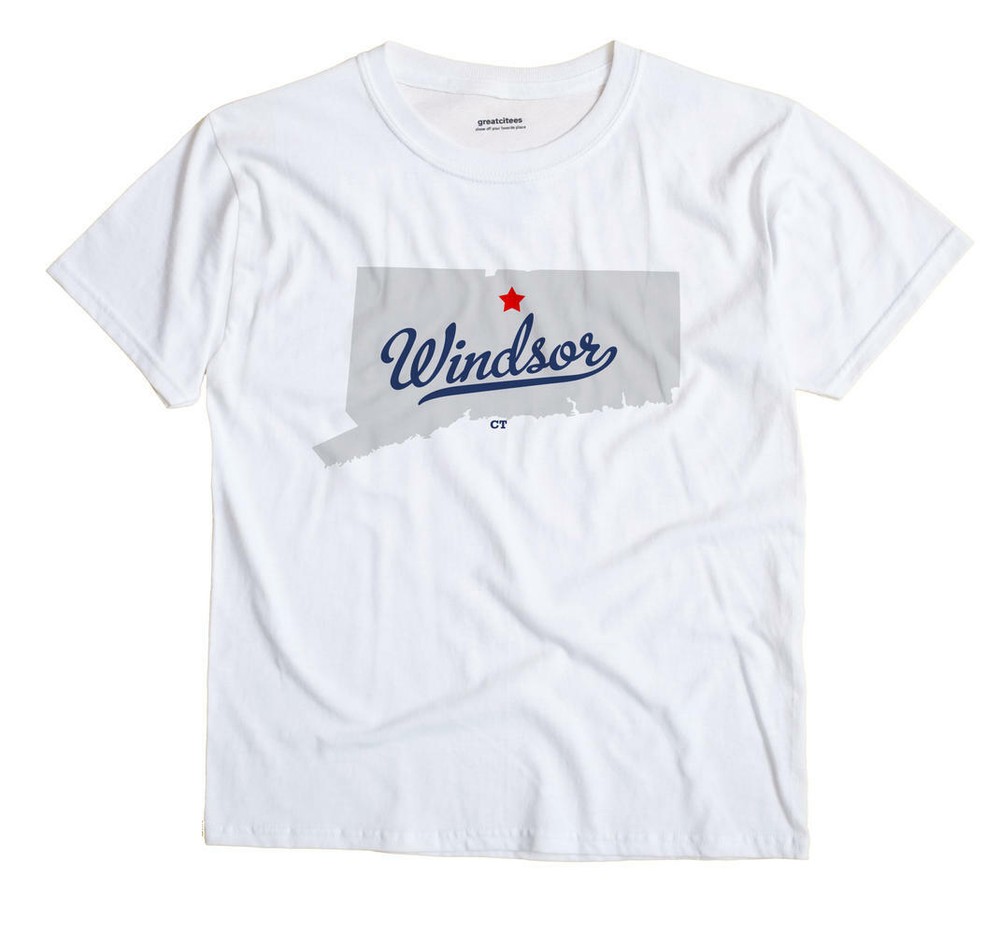 Windsor Connecticut CT Conn T-Shirt MAP