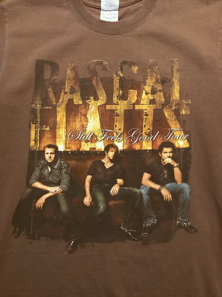 Vintage Y2K Rascal Flatts 2007 Still Feels Good Tour Shirt Size S Brown