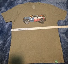XL Wild Tribute Green Shirt I Love Texas Graphic Tee 4 The Parks Longhorn