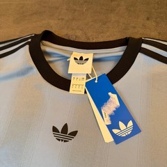 Adidas Originals Jacquard Jersey T-Shirt Ash Blue/Black Mens Extra Large NWT