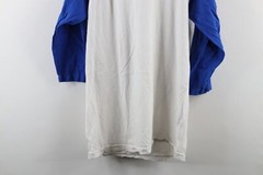 Vintage 90s Streetwear Mens Medium Blank Color Block 3/4 Sleeve Raglan T-Shirt