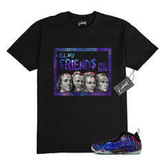 Galaxy Foamposite One Zoom Rookie Obsidian Black Anthracite T Shirt Match PREZ
