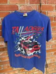 Checkered flag sports Graphic Blue Men’s T-Shirt L