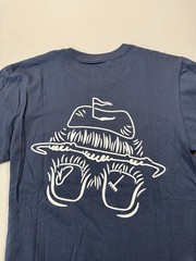 Fried Egg Golf Shirt Mens Small Blue Swag Skull Short Sleeve 100% Cotton Logo