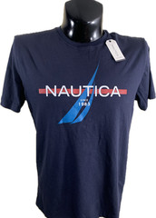 Nautica Mens T Shirt Size M New With Tags Blue Graphic Since 1983 Cotton Tee