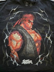 CVLA street fighter evil ryu raw hem black lightweight cropped civil regime L