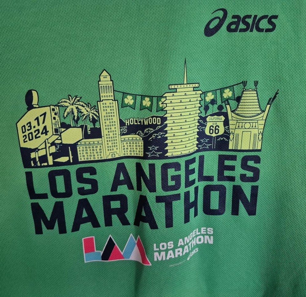 LA Los Angeles MARATHON Asics Dri Fit T Shirt S Small