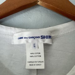 COMME des GARCONS SHIRT Invader T-shirt Large Cotton Asymmetrical Print