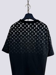 Louis Vuitton LV Monogram Logo Gradient Cotton Crewneck T-Shirt Black Size M