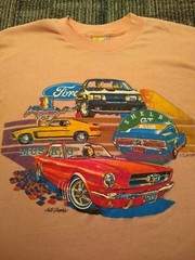 Vintage Ford Mustang Shelby GT Boss Shirt Size Large 80s Tee Ford Motors USA
