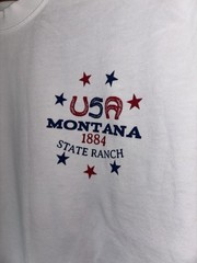 USA Montana 1884 State Ranch White Shirt Cowboy Theme Large Common People Brand
