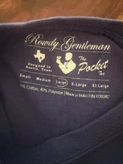 Rowdy Gentleman Mens L Reagan Bush 84 Campaign Pocket T-Shirt Republican