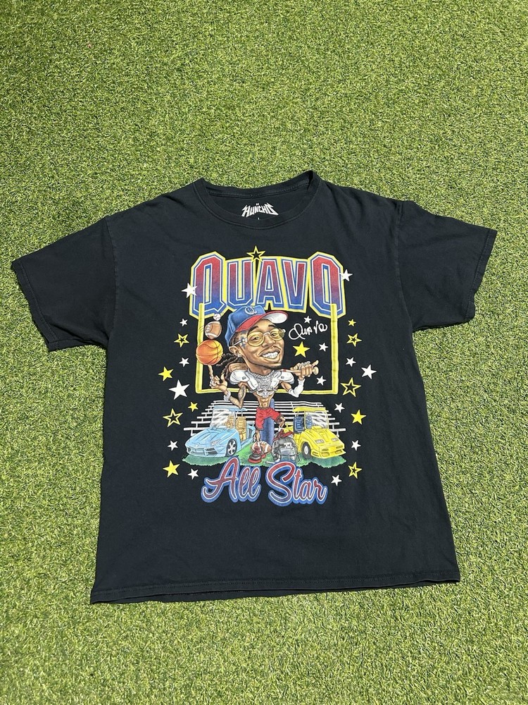 Migos Quavo Huncho All Star Graphic T-Shirt Black Rap Hip Hop Men’s size Large