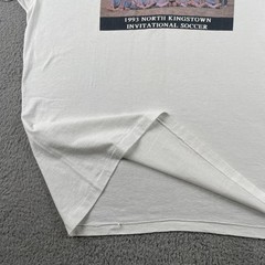 Vtg Hanes XL White T Shirt 1993 North Kingstown Soccer Invitational Made In USA