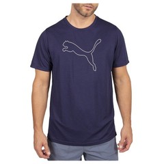 PUMA Performance Cat Logo Crew Neck Short Sleeve T-Shirt Mens Blue Casual Tops 5