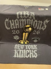 Nike NBA Champions New York Knicks 2026 Crystal Rhinestone Tshirt Black Sz XL