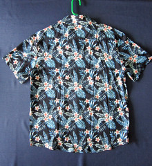 Hawaiian Shirt Mens Size L Blue & White Coral Flowers NEW / UNUSED
