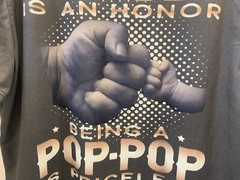 Being a DAD is an HONOR Being a Pop Pop is PRICELESS T-Shirt Mens XL Olive Green
