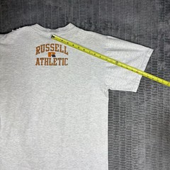 Vtg 90s Tennessee Volunteers T Shirt L Russell Athletic Back Print Distressed