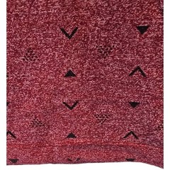 Knicker Bocker Vintage Design Burgandy Black Triangles Mens Shirt SZ L Casual