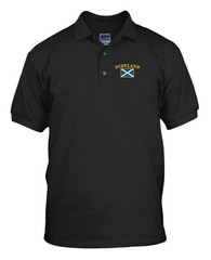 SCOTLAND FLAG Embroidery Embroidered Golf Polo Shirt