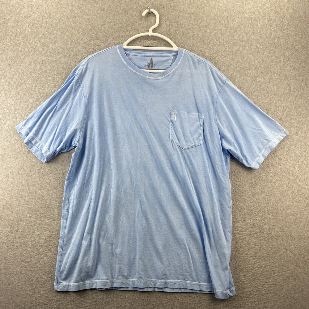 Johnnie-O XL Light Blue Pocket T-Shirt Short Sleeve Crew Neck Cotton Modal Tee