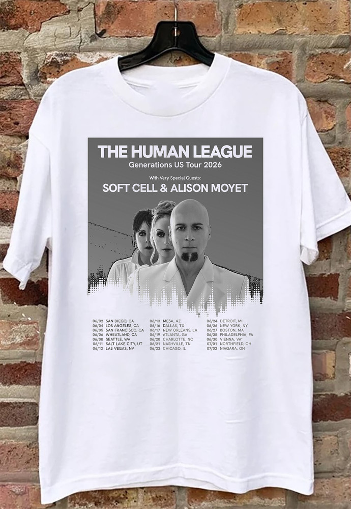 The Human League The Generations US Tour 2026 White Shirt L376