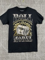 Shirts Happen Shirt Small Men Black Money Roll Graphic Hip Hop Street Wear NEW