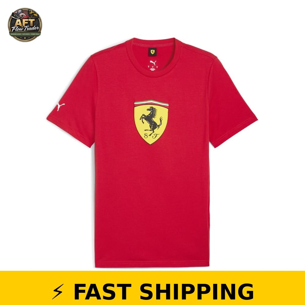 PUMA Ferrari Graphic T-Shirt, Rosso Corsa, X-Large